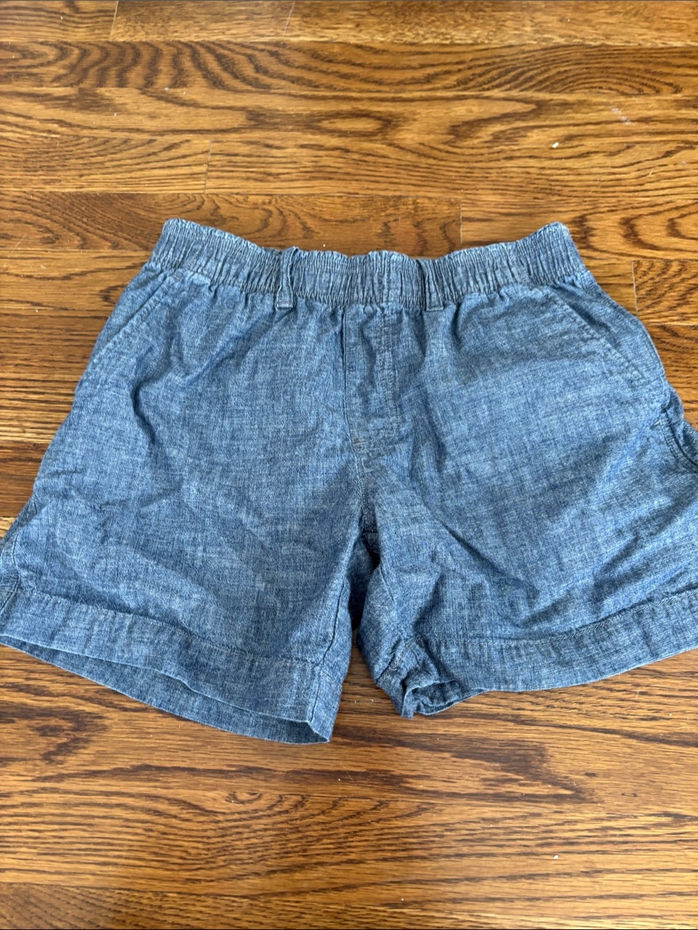 Ralph Lauren Blue Chambray Elastic-Waist Athletic Shorts
